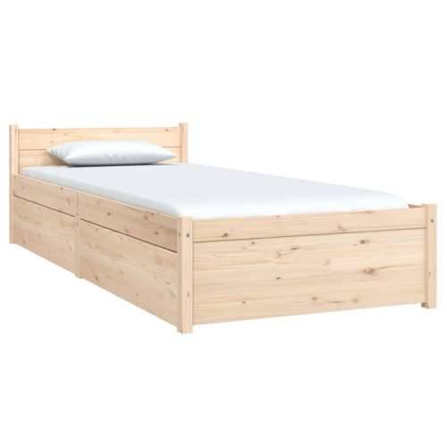 Okvir za krevet s ladicama 75 x 190 cm jednokrevetni - Prirodna 75 x 190 cm Cijena