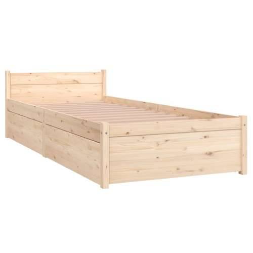 Okvir za krevet s ladicama 75 x 190 cm jednokrevetni - Prirodna 75 x 190 cm Cijena