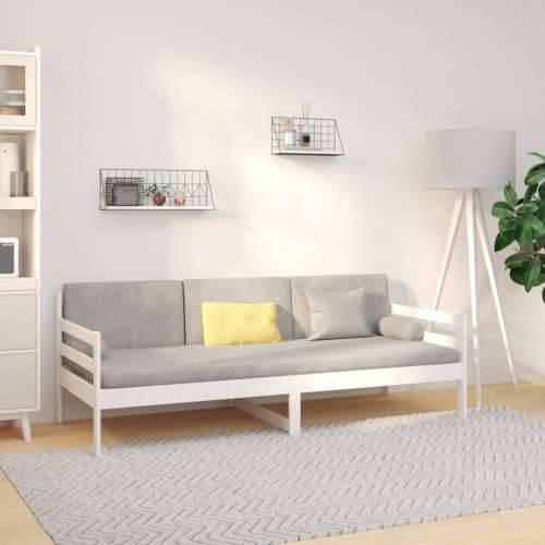Dnevni krevet bez madraca bijeli 90 x 190 cm masivna borovina - Bijela 90 x 190 cm Cijena