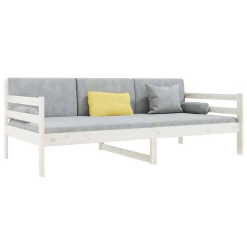 Dnevni krevet bez madraca bijeli 90 x 190 cm masivna borovina - Bijela 90 x 190 cm Cijena