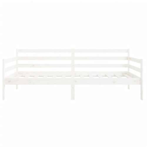 Dnevni krevet bez madraca bijeli 90 x 190 cm masivna borovina - Bijela 90 x 190 cm Cijena