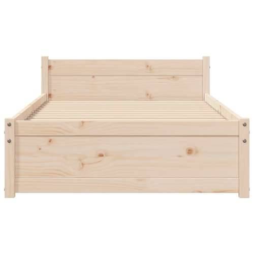 Okvir za krevet od masivnog drva 75 x 190 cm jednokrevetni - Prirodna 75 x 190 cm Cijena