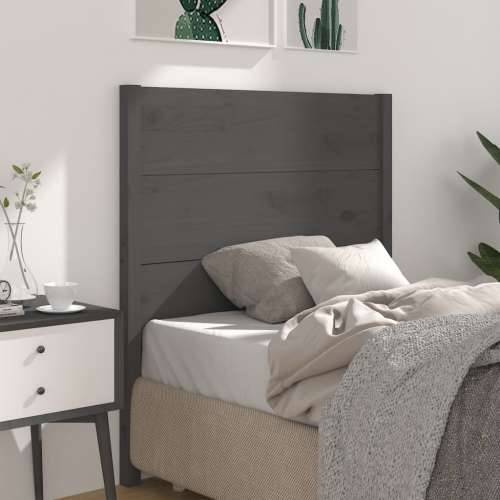 Uzglavlje sivo 81 x 4 x 100 cm od masivne borovine - Siva 81 x 100 cm 1 Cijena