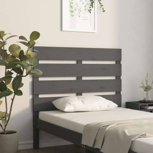 Uzglavlje sivo 100 x 3 x 80 cm od masivne borovine - Siva 100 x 80 cm 1 Cijena