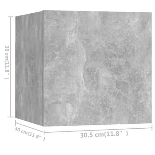 9-dijelni set TV ormarića siva boja betona konstruirano drvo - Beton siva 9 100 cm Cijena
