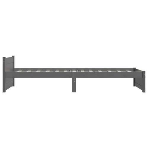Okvir za krevet od masivnog drva sivi 75 x 190 cm mali - Siva 75 x 190 cm Cijena