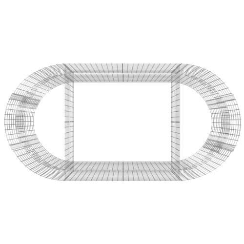 Gabionska povišena gredica od pocinčanog željeza 200x100x100 cm - 200 x 100 x 100 cm 1 Cijena
