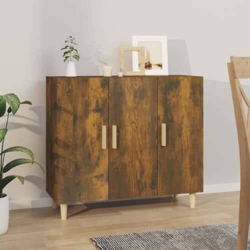 Komoda boja dimljenog hrasta 90 x 34 x 80 cm konstruirano drvo - Dimljeni hrast 1 Cijena