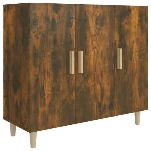 Komoda boja dimljenog hrasta 90 x 34 x 80 cm konstruirano drvo - Dimljeni hrast 1 Cijena