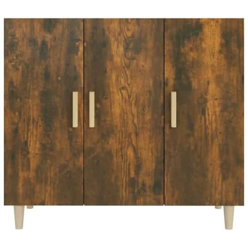 Komoda boja dimljenog hrasta 90 x 34 x 80 cm konstruirano drvo - Dimljeni hrast 1 Cijena