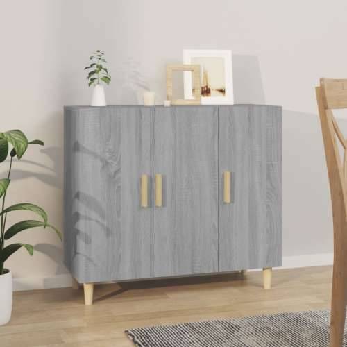 Komoda boja hrasta sonome 90 x 34 x 80 cm konstruirano drvo - Sivi hrast sonoma 1 Cijena