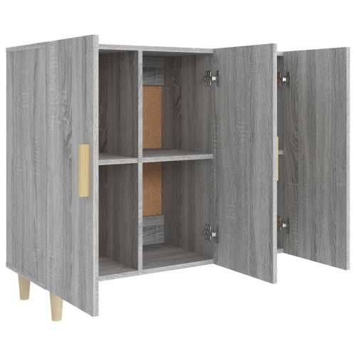 Komoda boja hrasta sonome 90 x 34 x 80 cm konstruirano drvo - Sivi hrast sonoma 1 Cijena
