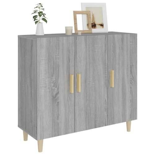 Komoda boja hrasta sonome 90 x 34 x 80 cm konstruirano drvo - Sivi hrast sonoma 1 Cijena