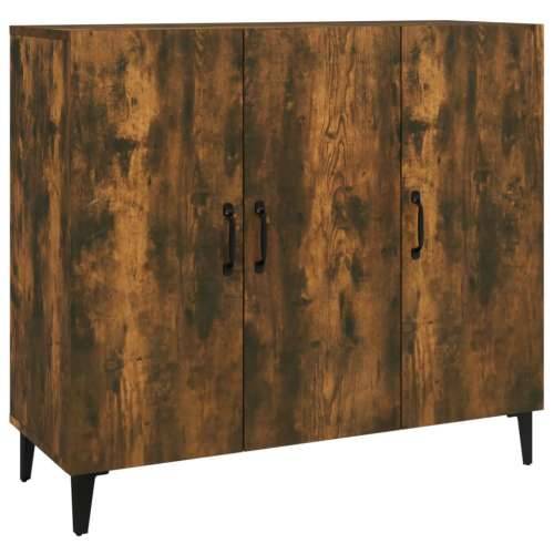 Komoda boja dimljenog hrasta 90 x 34 x 80 cm konstruirano drvo - Dimljeni hrast 1 Cijena