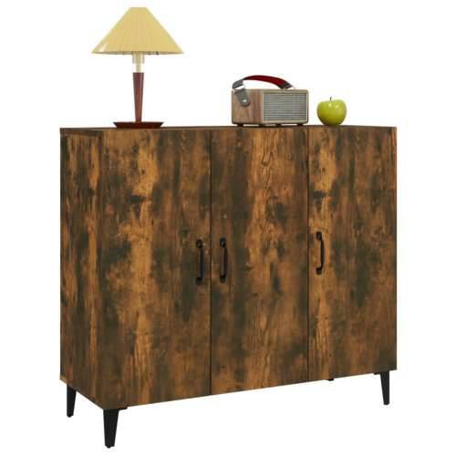 Komoda boja dimljenog hrasta 90 x 34 x 80 cm konstruirano drvo - Dimljeni hrast 1 Cijena