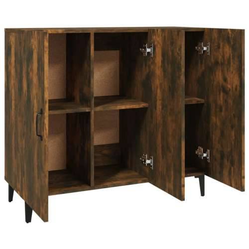 Komoda boja dimljenog hrasta 90 x 34 x 80 cm konstruirano drvo - Dimljeni hrast 1 Cijena