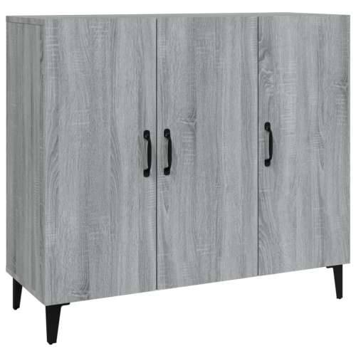 Komoda boja hrasta sonome 90 x 34 x 80 cm konstruirano drvo - Sivi hrast sonoma 1 Cijena