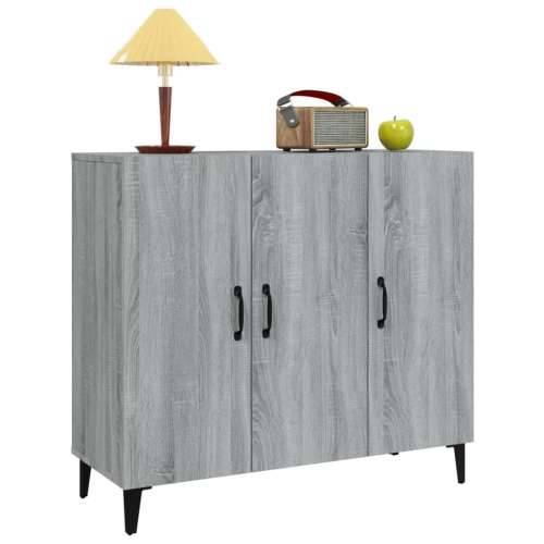 Komoda boja hrasta sonome 90 x 34 x 80 cm konstruirano drvo - Sivi hrast sonoma 1 Cijena