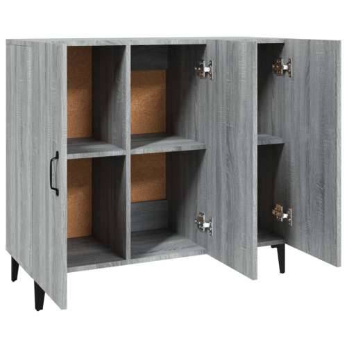 Komoda boja hrasta sonome 90 x 34 x 80 cm konstruirano drvo - Sivi hrast sonoma 1 Cijena
