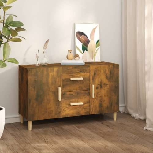 Komoda boja dimljenog hrasta 100 x 36 x 60 cm konstruirano drvo - Dimljeni hrast 1 Cijena