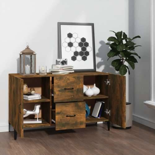Komoda boja dimljenog hrasta 100 x 36 x 60 cm konstruirano drvo - Dimljeni hrast 1 Cijena