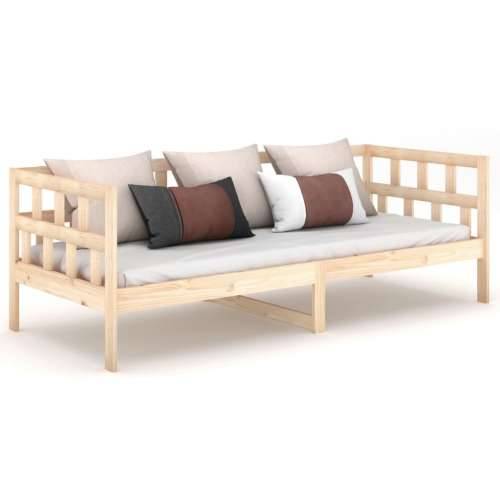 Dnevni ležaj od masivne borovine 90 x 200 cm - Prirodna 90 x 200 cm Cijena