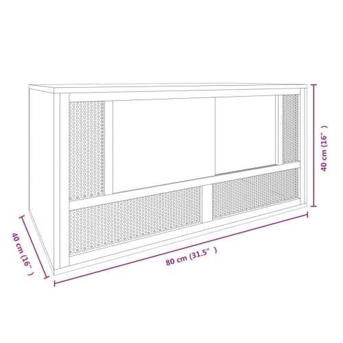 Terarij od konstruiranog drva 80 x 40 x 40 cm Cijena