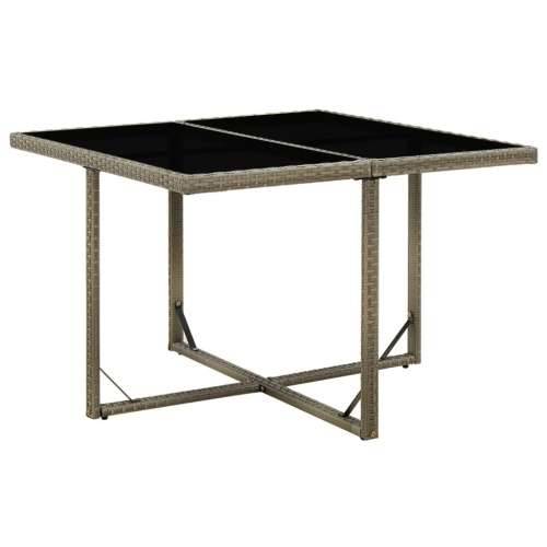 Vrtni stol sivi 109 x 107 x 74 cm od poliratana i stakla Siva 1 Cijena
