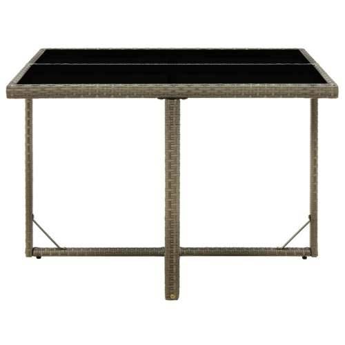 Vrtni stol sivi 109 x 107 x 74 cm od poliratana i stakla - Siva 1 Cijena