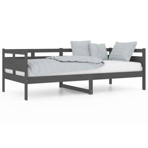 Dnevni ležaj od masivne borovine sivi 90 x 200 cm - Siva 90 x 200 cm Cijena