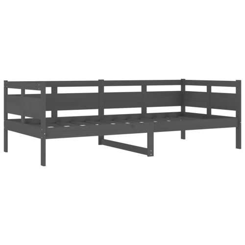 Dnevni ležaj od masivne borovine sivi 90 x 200 cm - Siva 90 x 200 cm Cijena