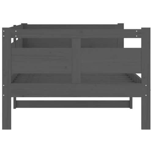 Dnevni ležaj od masivne borovine sivi 90 x 200 cm - Siva 90 x 200 cm Cijena