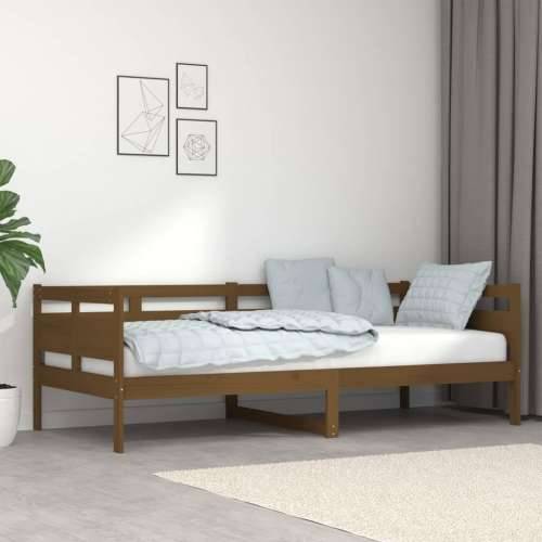 Dnevni ležaj od masivne borovine smeđa boja meda 90 x 200 cm - boja meda 90 x 200 cm Cijena