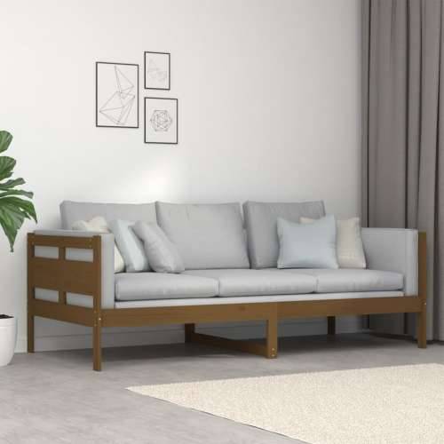Dnevni ležaj od masivne borovine smeđa boja meda 90 x 200 cm - boja meda 90 x 200 cm Cijena