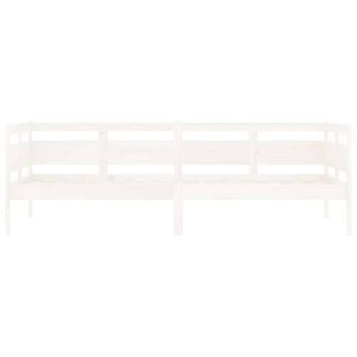 Dnevni ležaj bijeli 80 x 200 cm od masivne borovine - Bijela 80 x 200 cm Cijena
