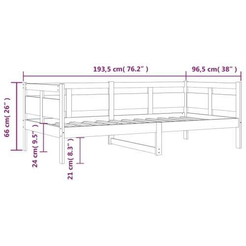 Dnevni ležaj od masivne borovine 90 x 190 cm - Prirodna 90 x 190 cm Cijena