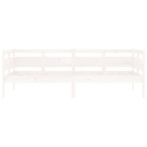 Dnevni ležaj bijeli od masivne borovine 90 x 190 cm - Bijela 90 x 190 cm Cijena
