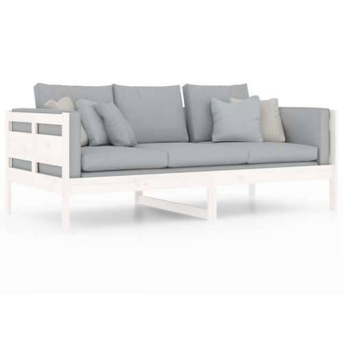 Dnevni ležaj bijeli od masivne borovine 90 x 190 cm - Bijela 90 x 190 cm Cijena