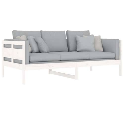 Dnevni ležaj bijeli od masivne borovine 90 x 190 cm - Bijela 90 x 190 cm Cijena