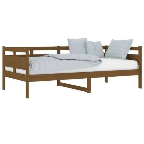 Dnevni ležaj od masivne borovine smeđa boja meda 90 x 190 cm - boja meda 90 x 190 cm Cijena