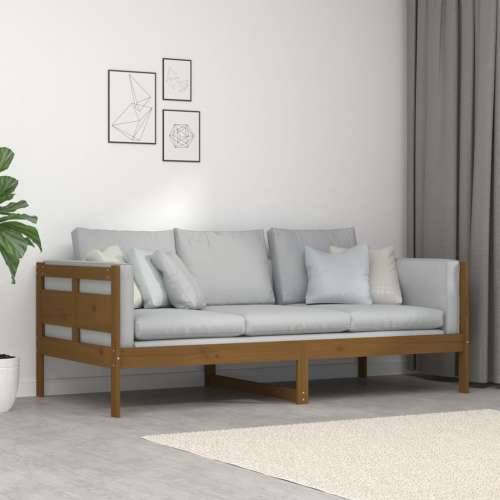 Dnevni ležaj od masivne borovine smeđa boja meda 90 x 190 cm - boja meda 90 x 190 cm Cijena
