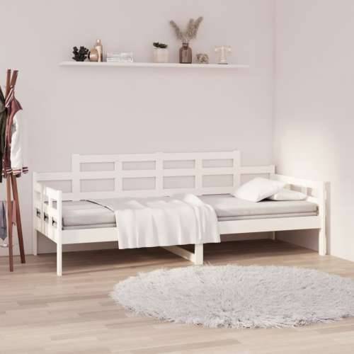 Dnevni ležaj bijeli od masivne borovine 90 x 190 cm - Bijela 90 x 190 cm Cijena