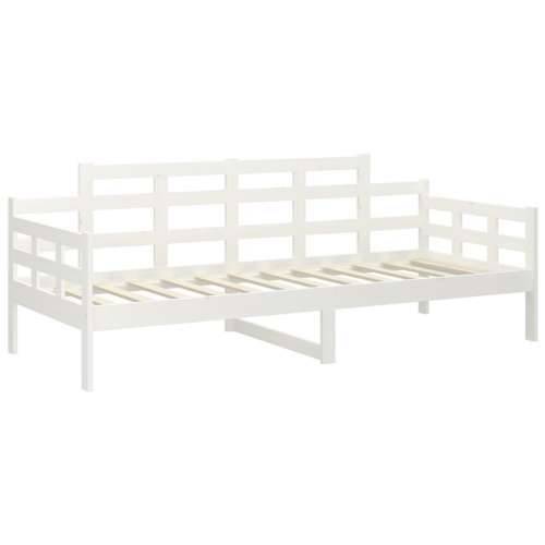 Dnevni ležaj bijeli od masivne borovine 90 x 190 cm - Bijela 90 x 190 cm Cijena