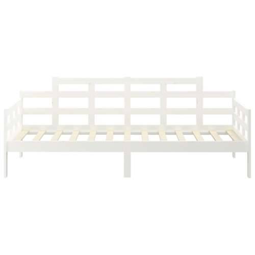 Dnevni ležaj bijeli od masivne borovine 90 x 190 cm - Bijela 90 x 190 cm Cijena
