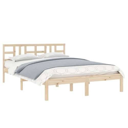 Okvir za krevet od masivnog drva 140 x 200 cm - Prirodna 140 x 200 cm Cijena