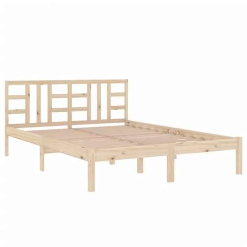 Okvir za krevet od masivnog drva 140 x 200 cm - Prirodna 140 x 200 cm Cijena