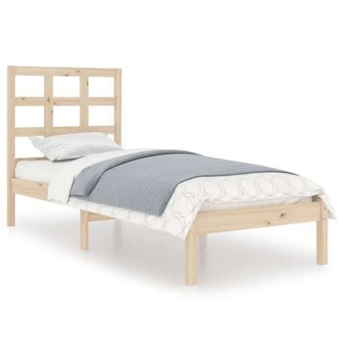 Okvir za krevet od masivnog drva 90 x 190 cm jednokrevetni - Prirodna 90 x 190 cm Cijena