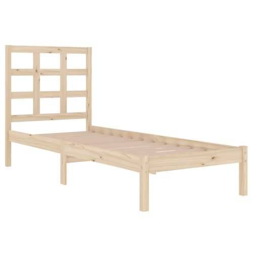 Okvir za krevet od masivnog drva 90 x 190 cm jednokrevetni - Prirodna 90 x 190 cm Cijena