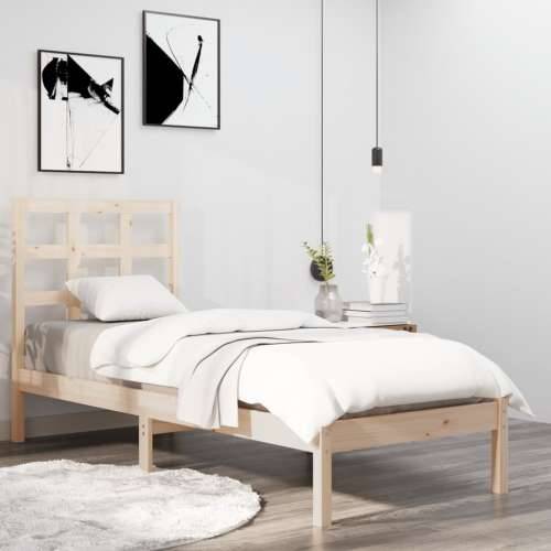 Okvir za krevet od masivnog drva 100 x 200 cm - Prirodna 100 x 200 cm Cijena