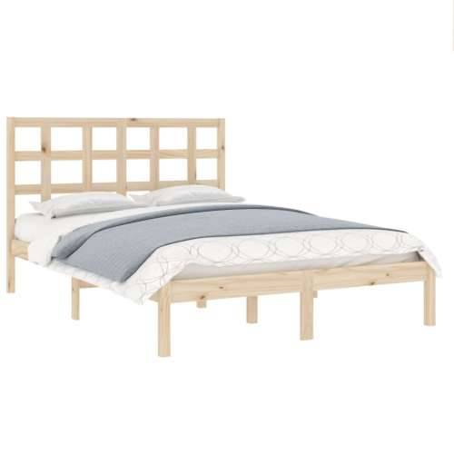 Okvir za krevet od masivnog drva 120 x 200 cm - Prirodna 120 x 200 cm Cijena